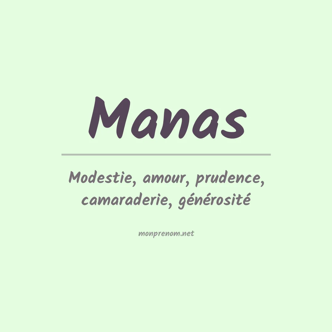 Prénom Manas