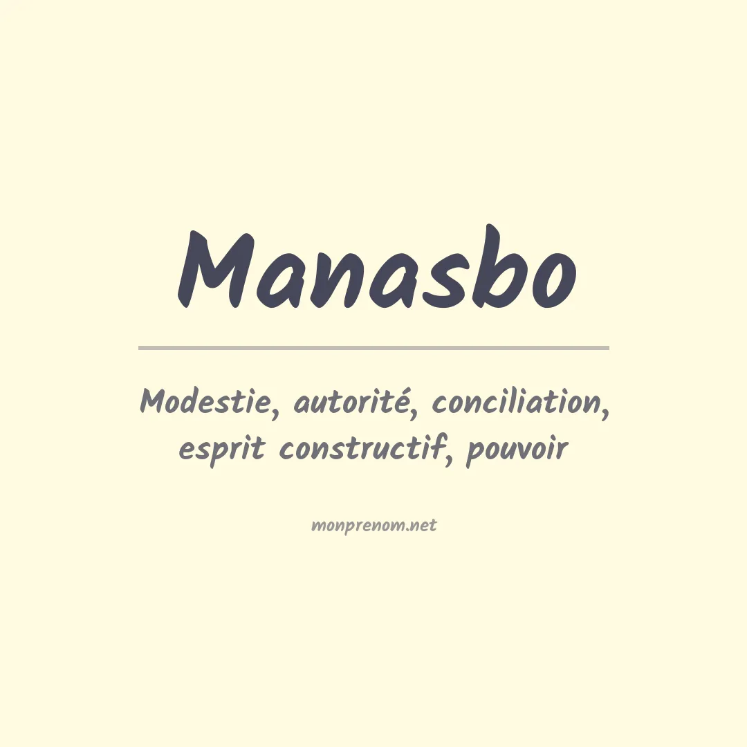 Signification du prénom Manasbo