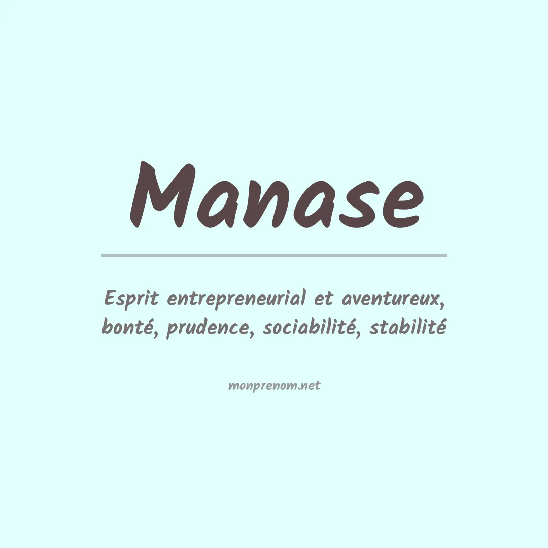 Signification du prénom Manase