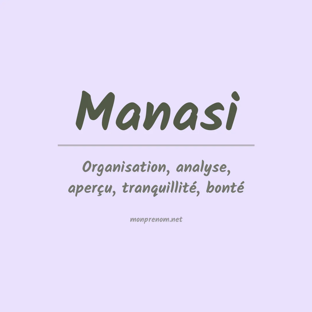 Signification du prénom Manasi
