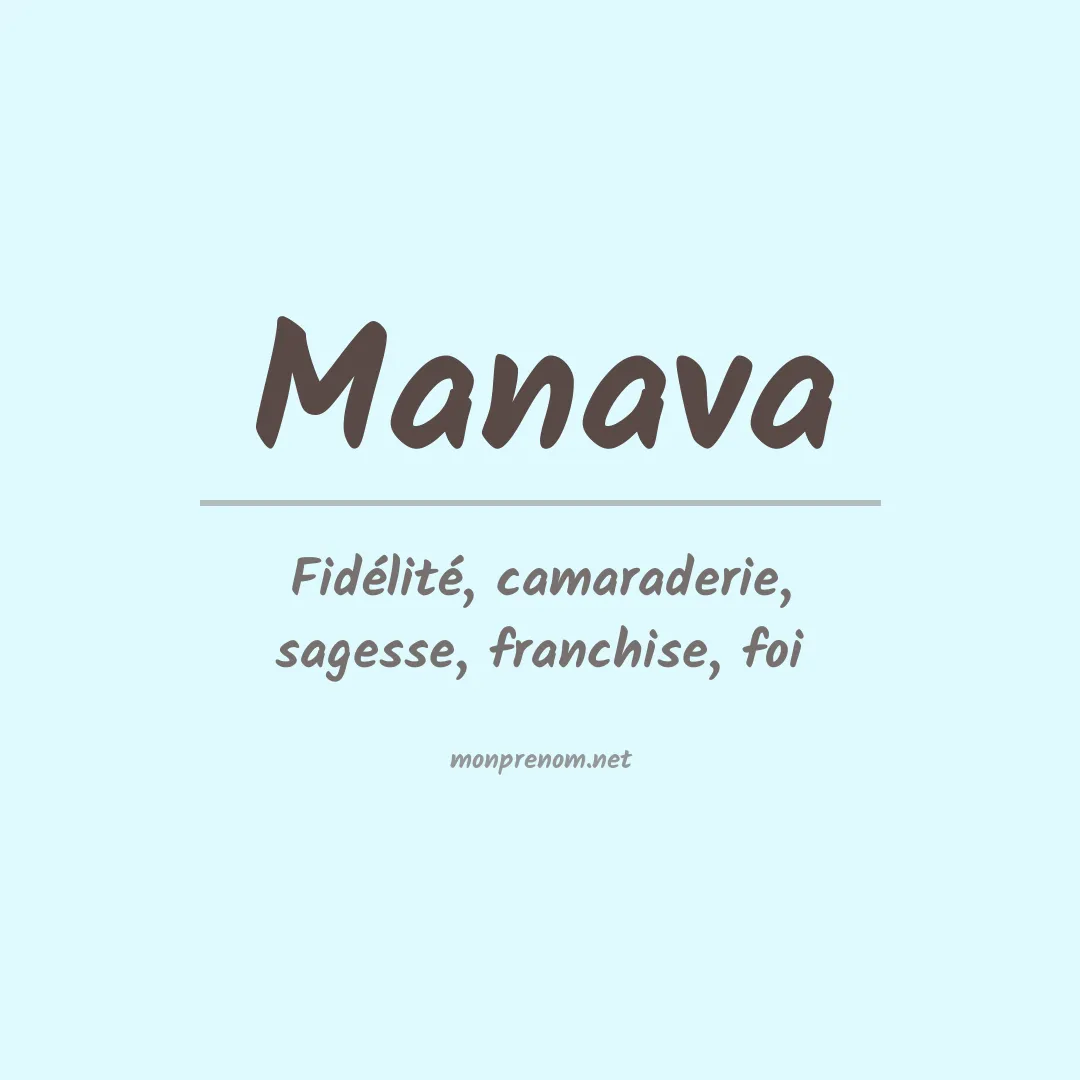 Signification du prénom Manava