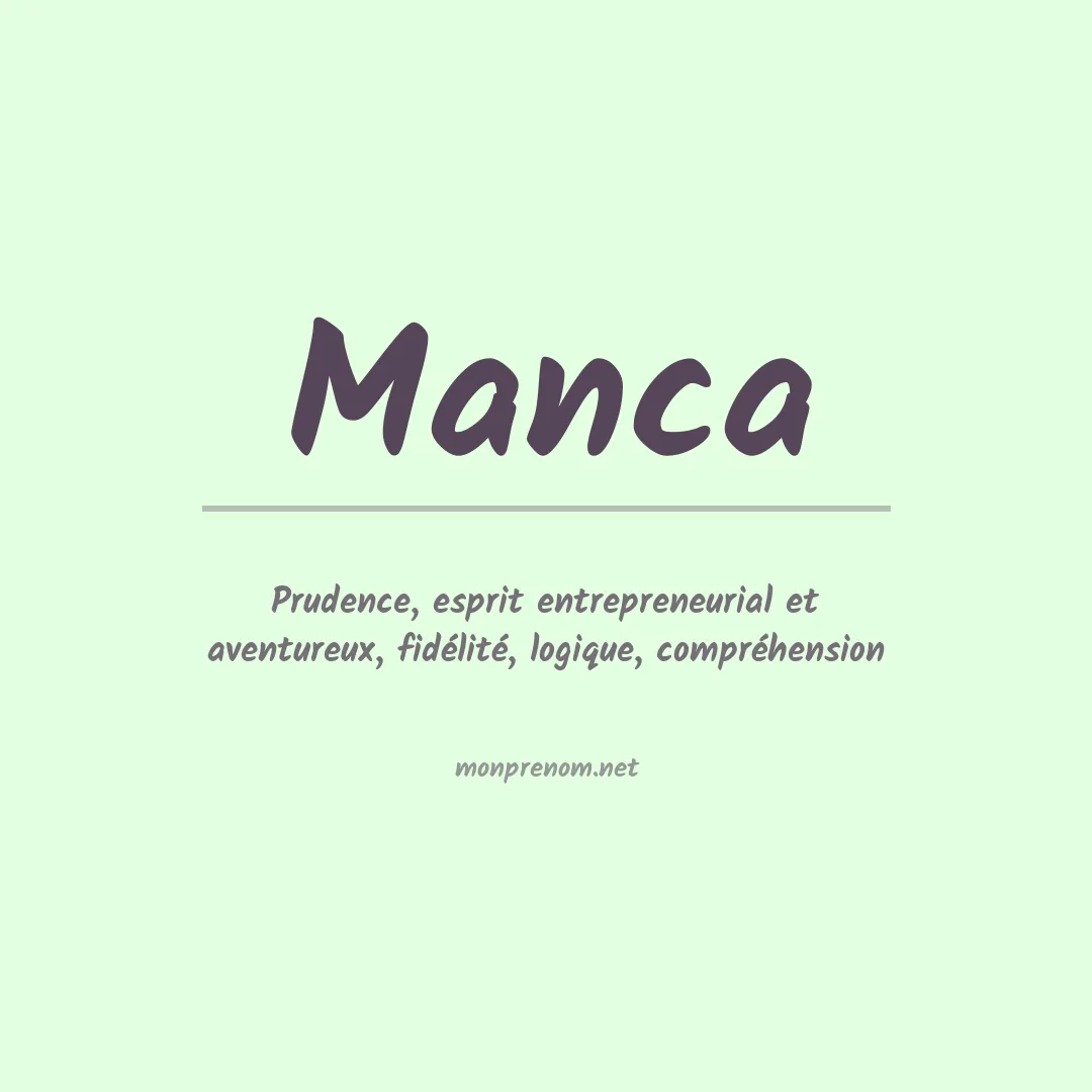 Prénom Manca