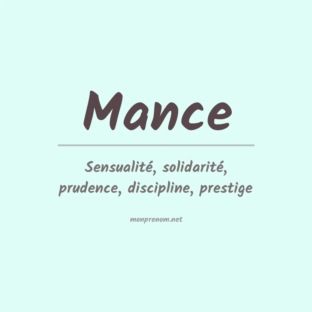 Prénom Mance