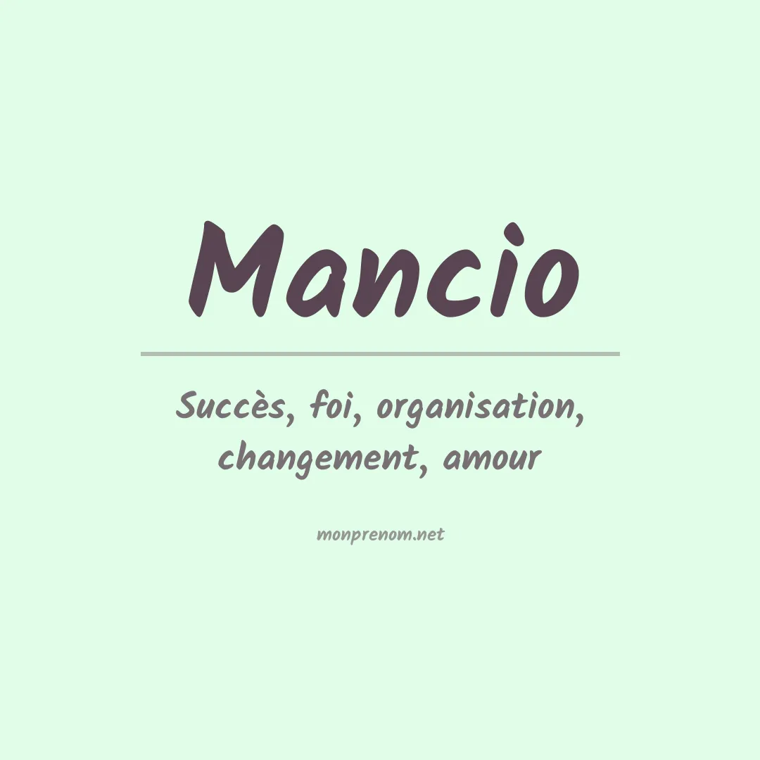 Prénom Mancio