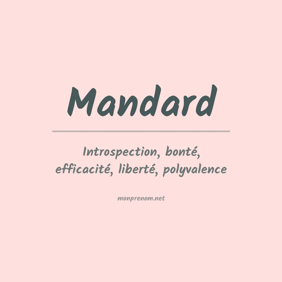 Prénom Mandard