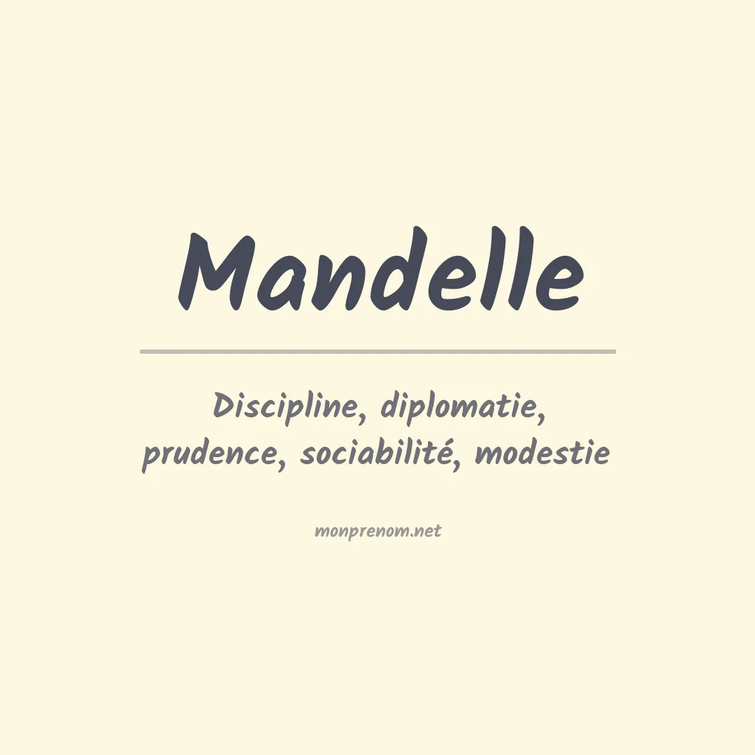 Signification du prénom Mandelle