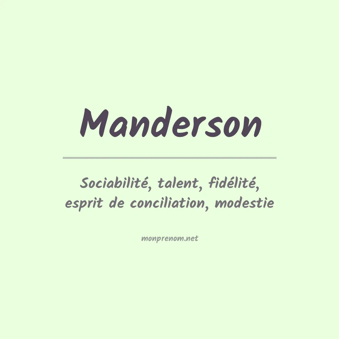 Prénom Manderson