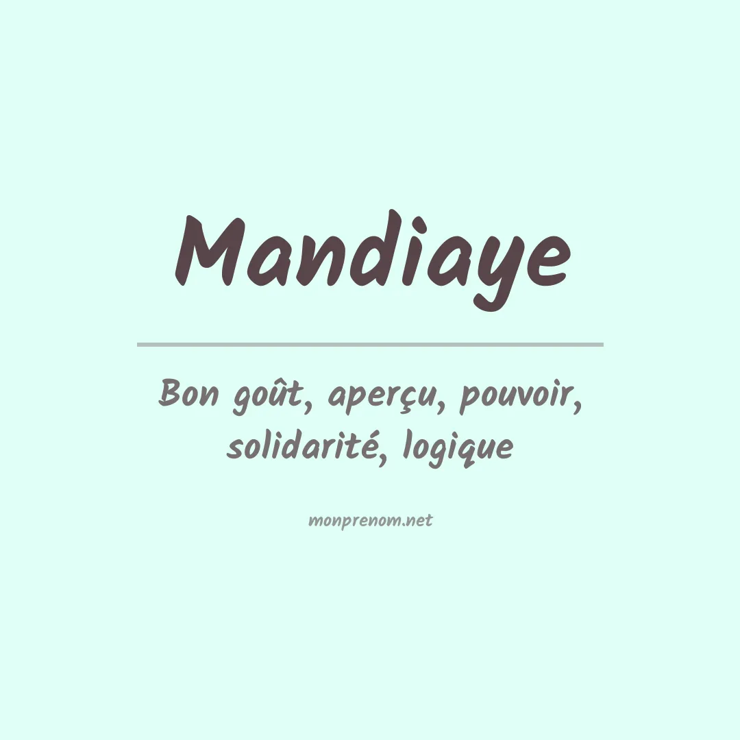 Prénom Mandiaye