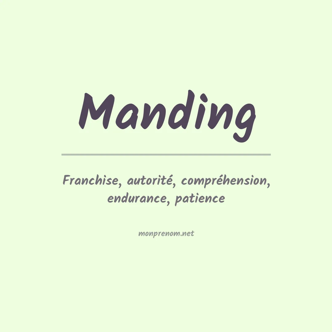 Prénom Manding