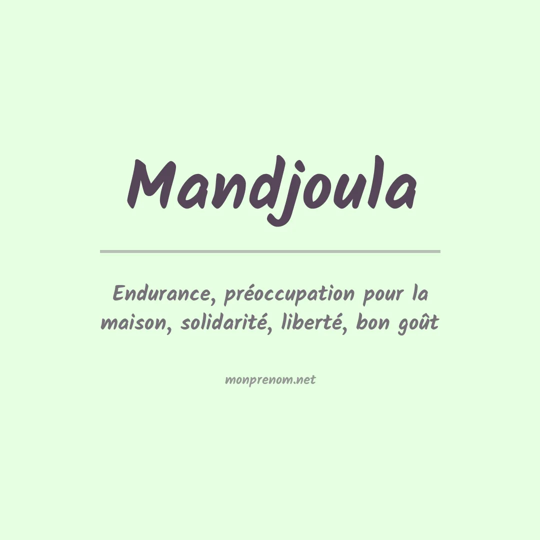 Prénom Mandjoula