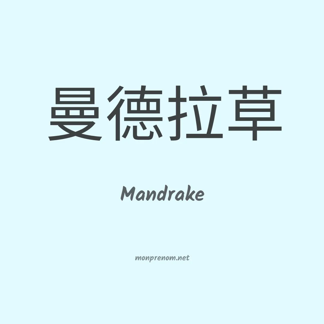 Mandrake en chinois