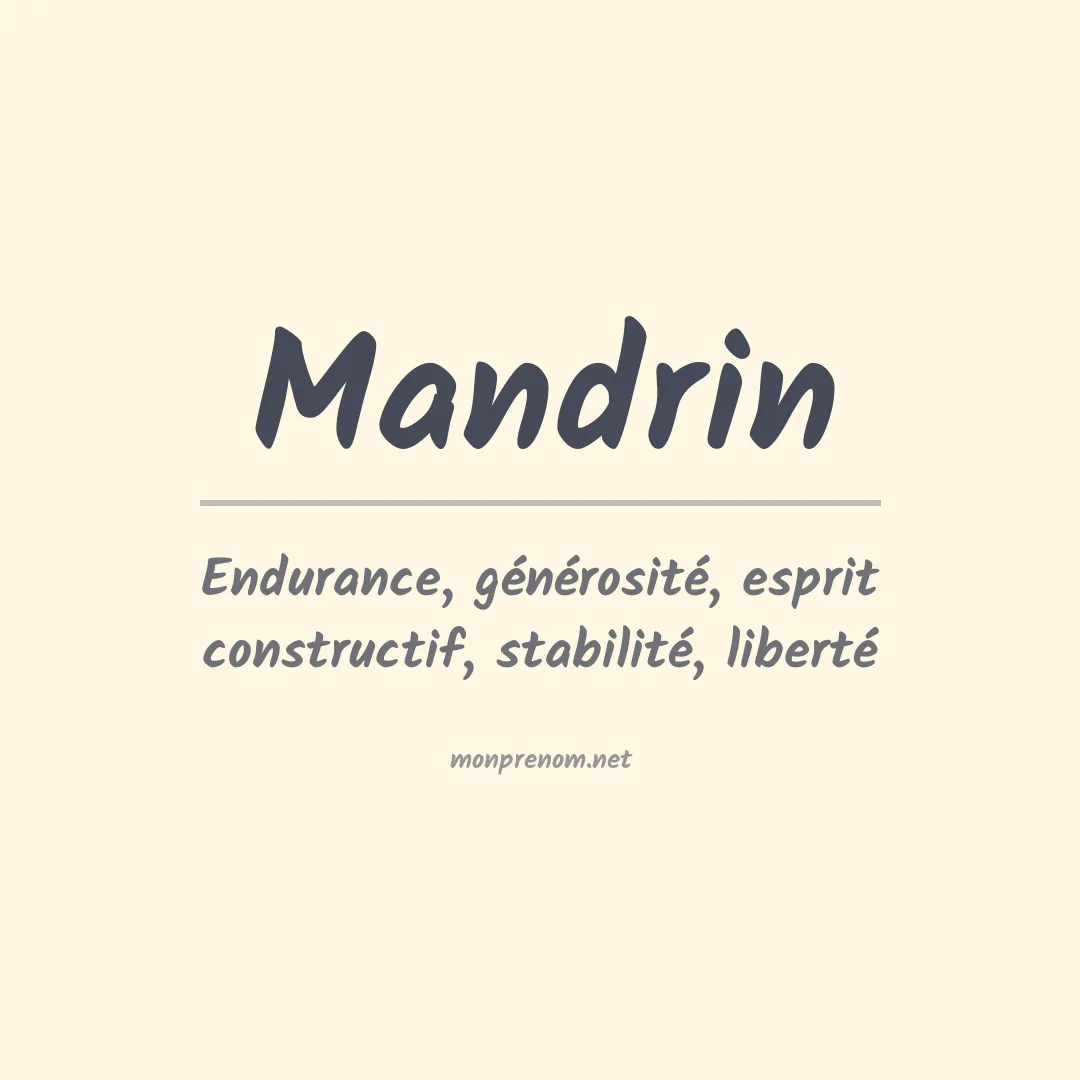 Prénom Mandrin