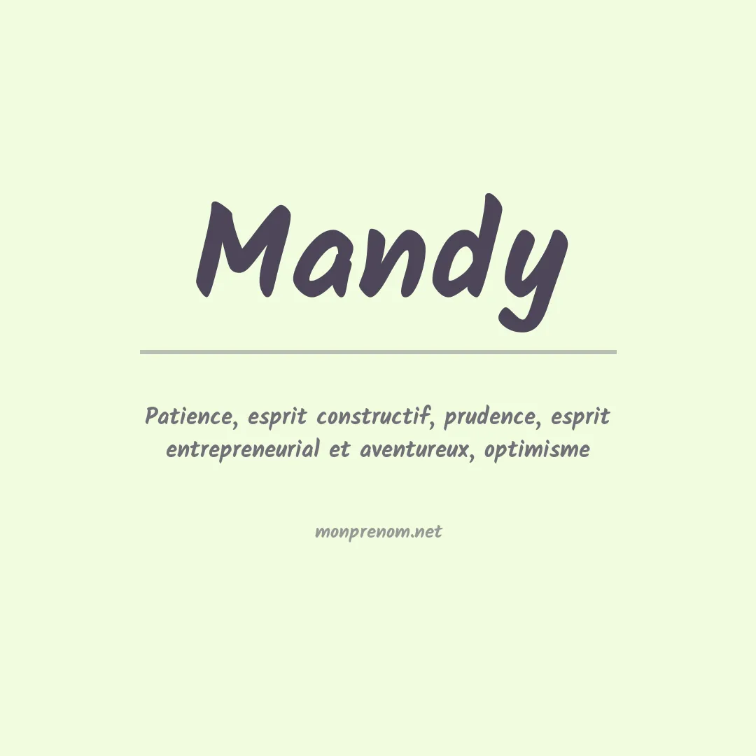 Prénom Mandy