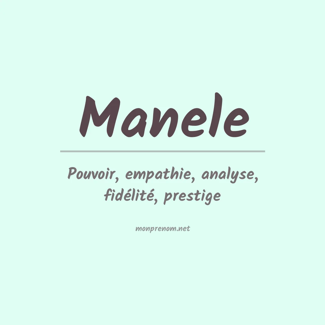 Prénom Manele
