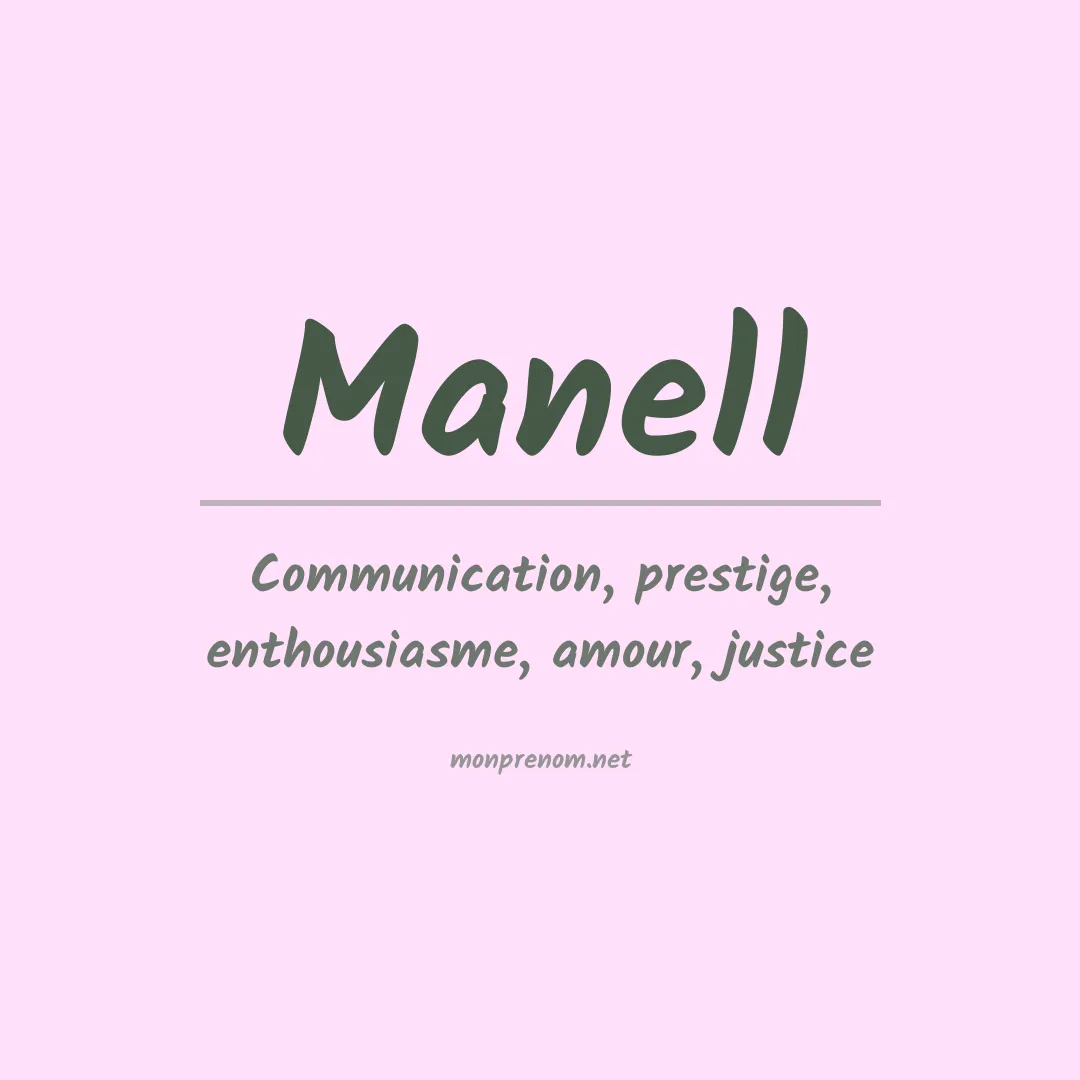 Signification du prénom Manell