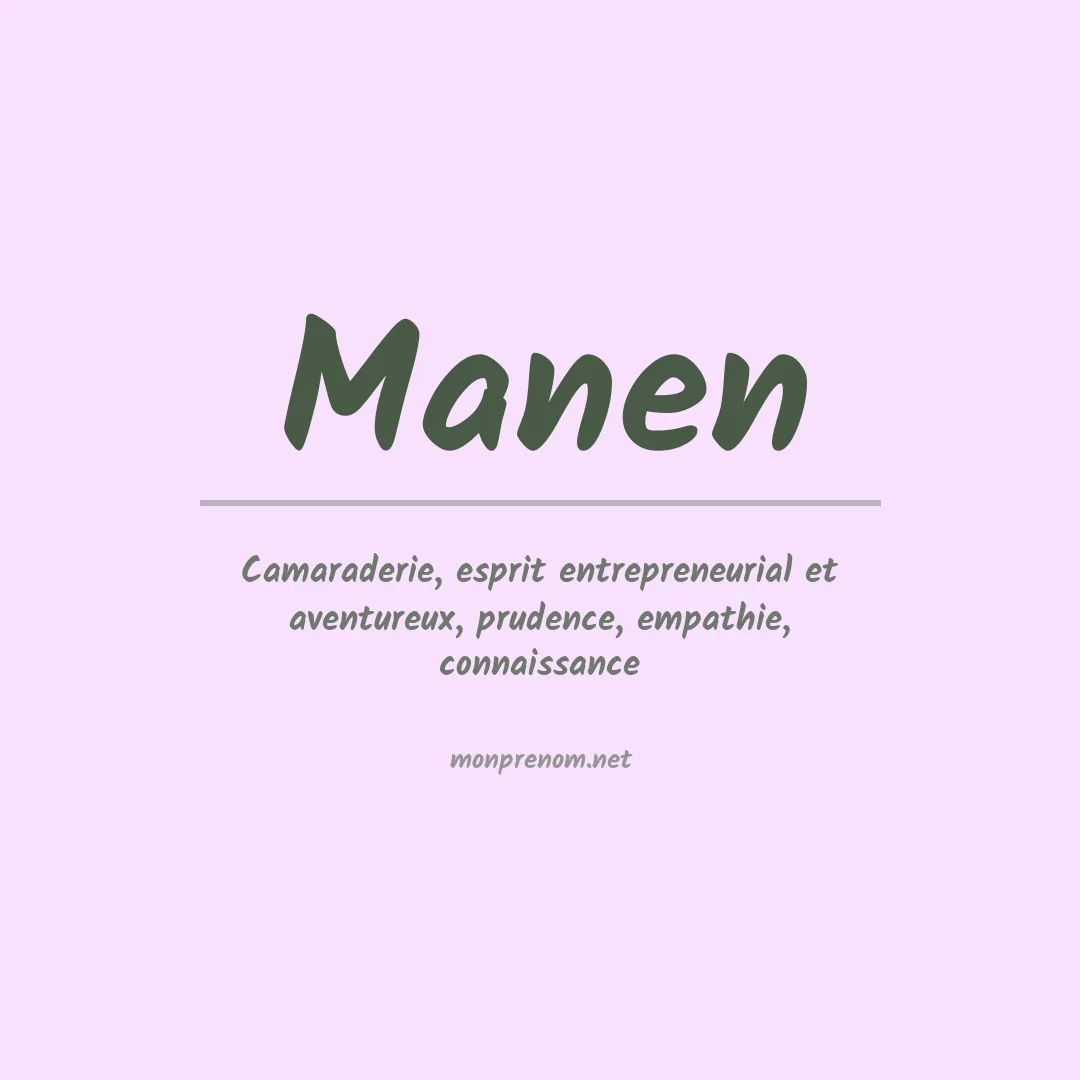 Signification du prénom Manen