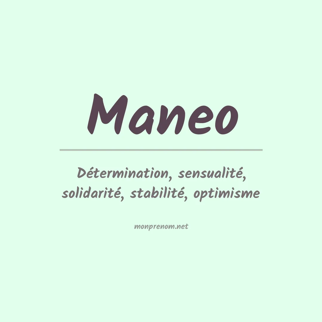 Prénom Maneo