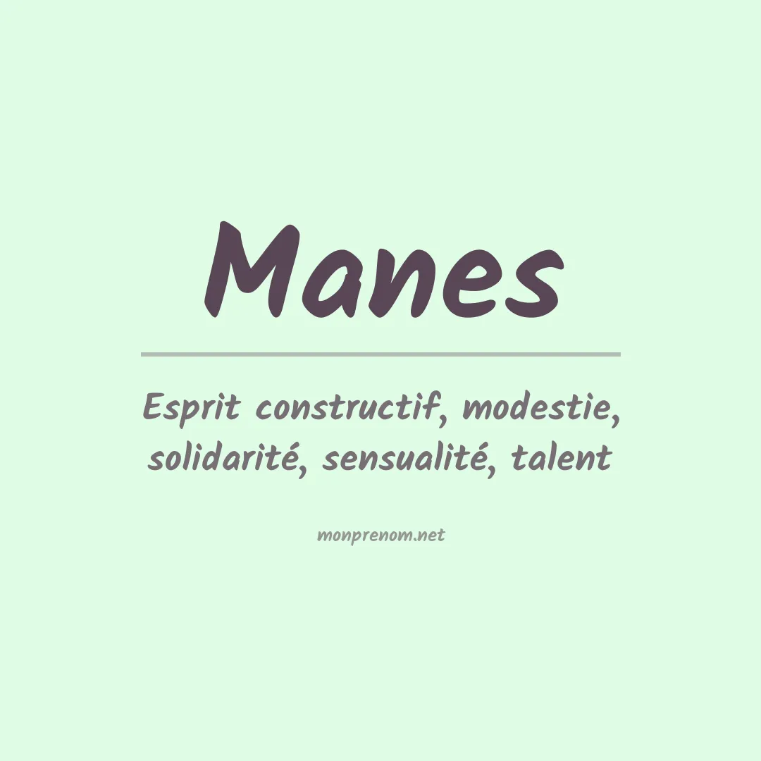 Prénom Manes