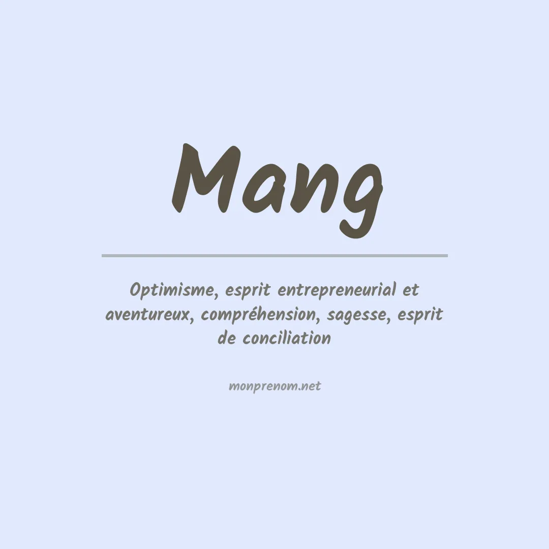 Prénom Mang