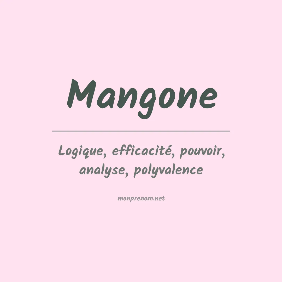 Prénom Mangone