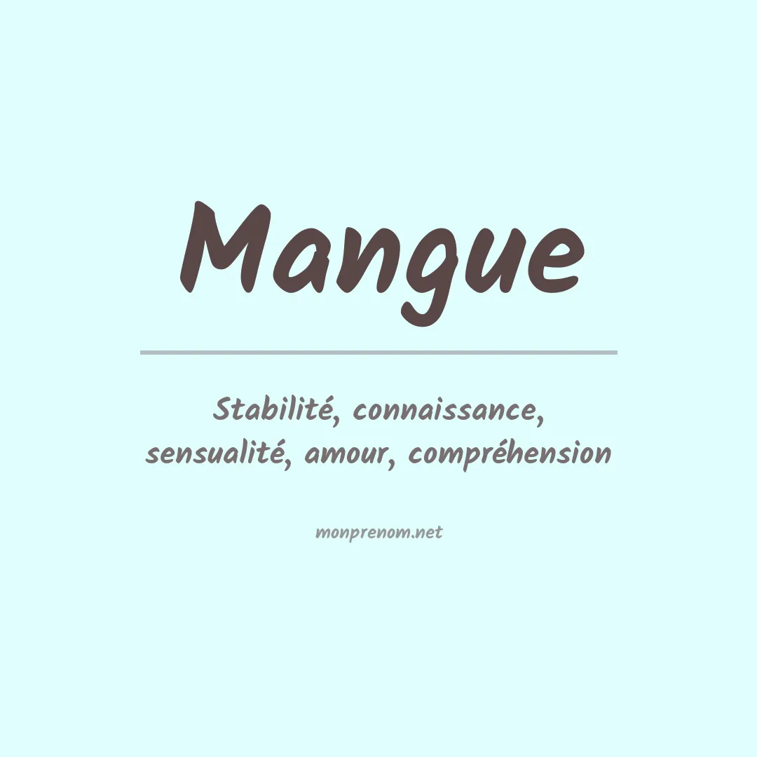 Signification du prénom Mangue