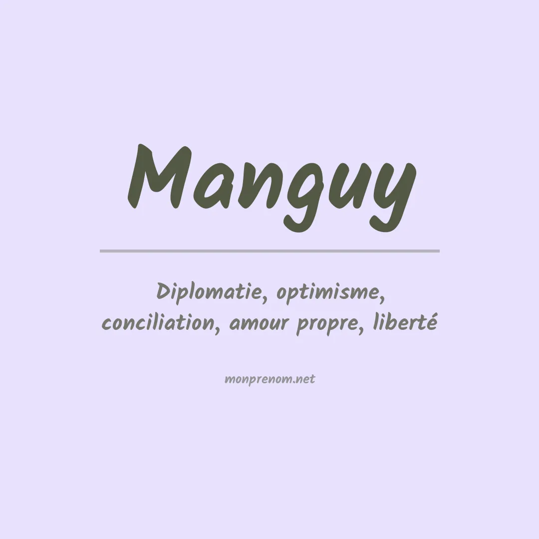 Signification du prénom Manguy