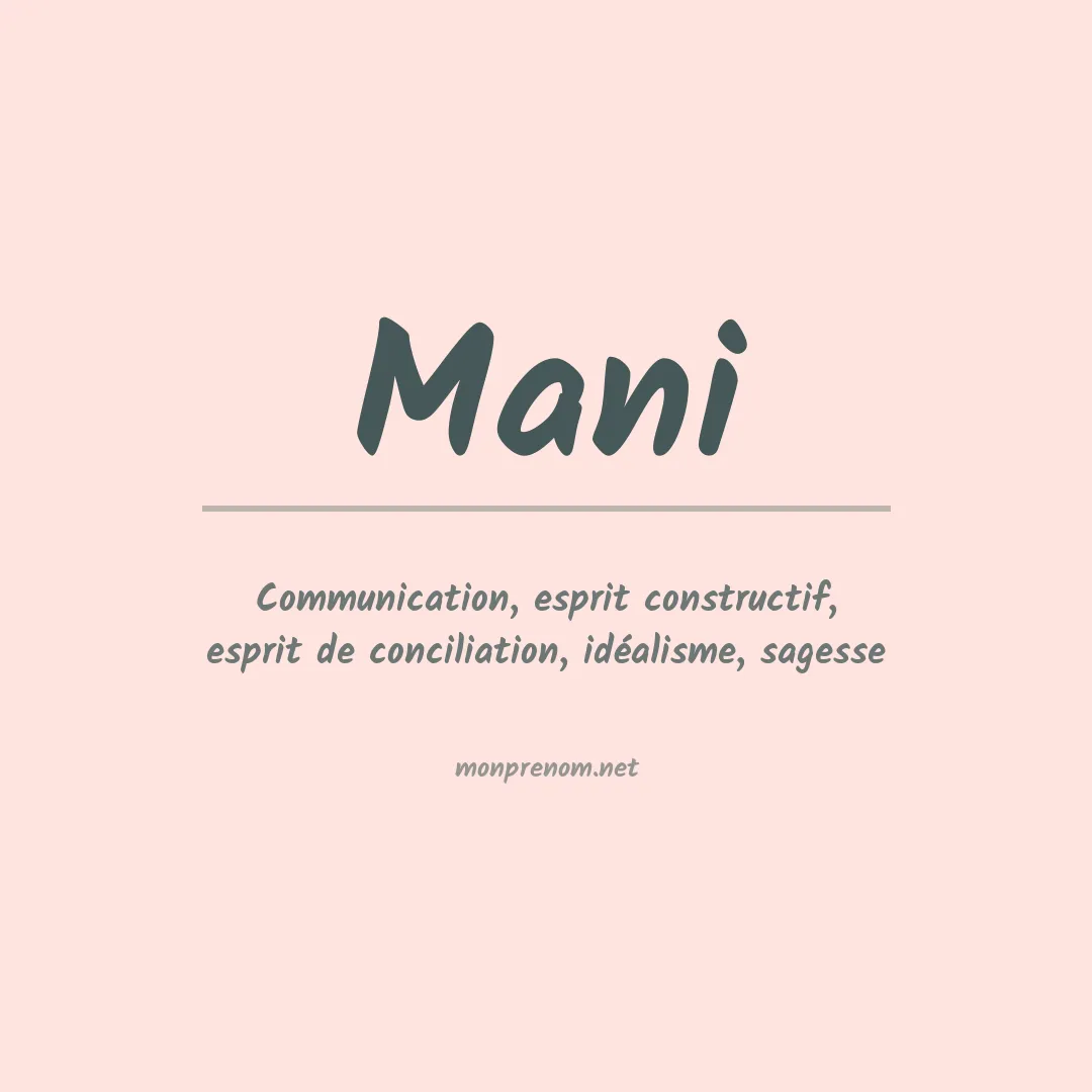 Prénom Mani