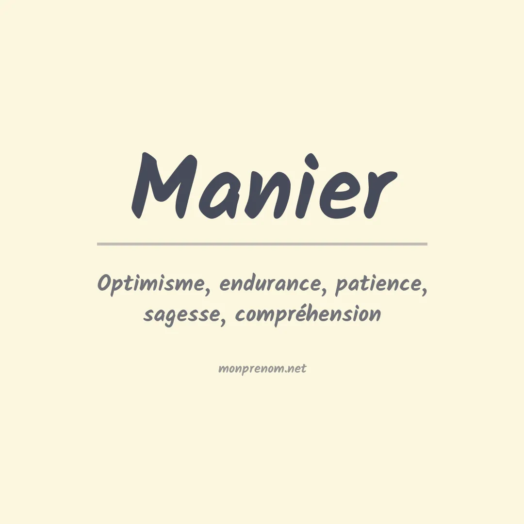 Prénom Manier