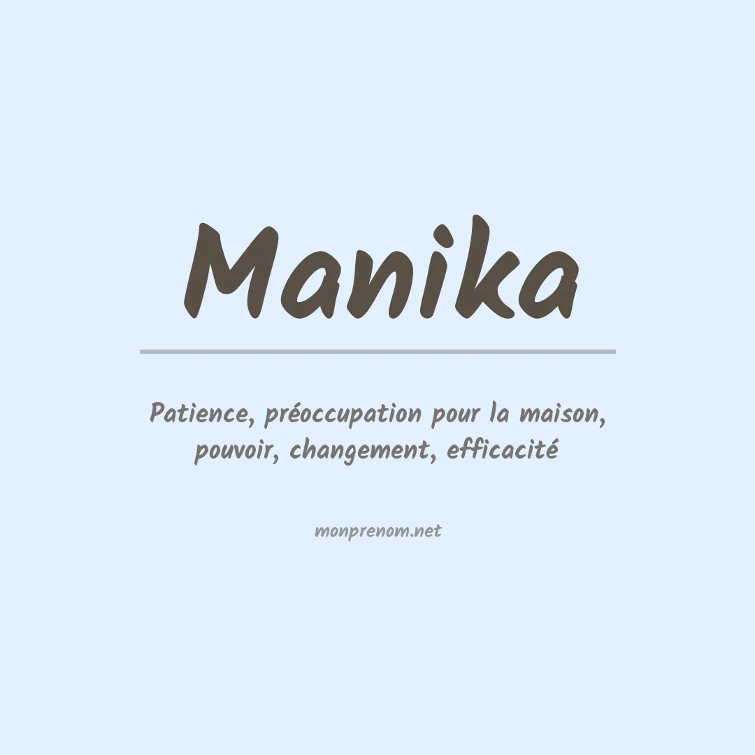 Signification du prénom Manika