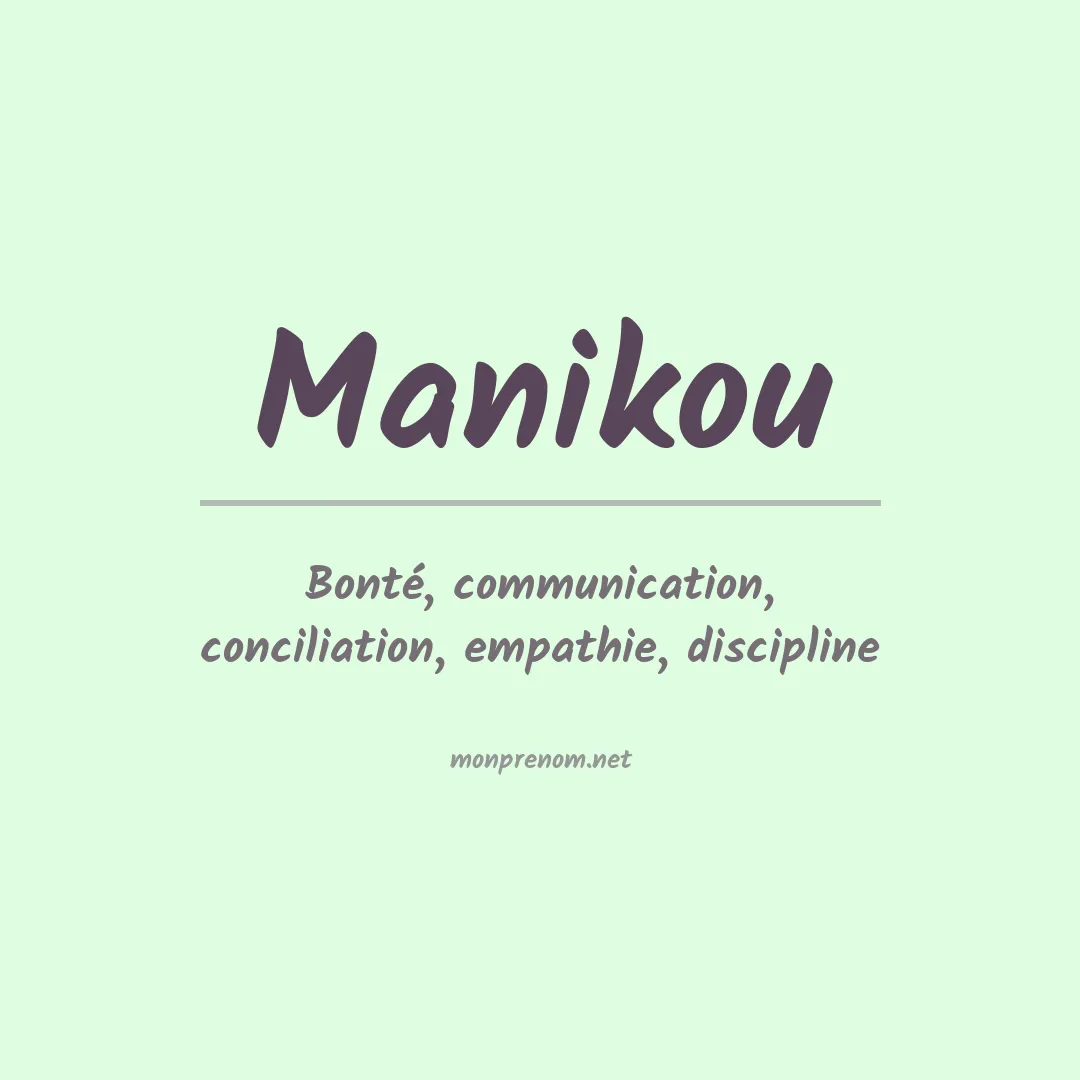 Prénom Manikou