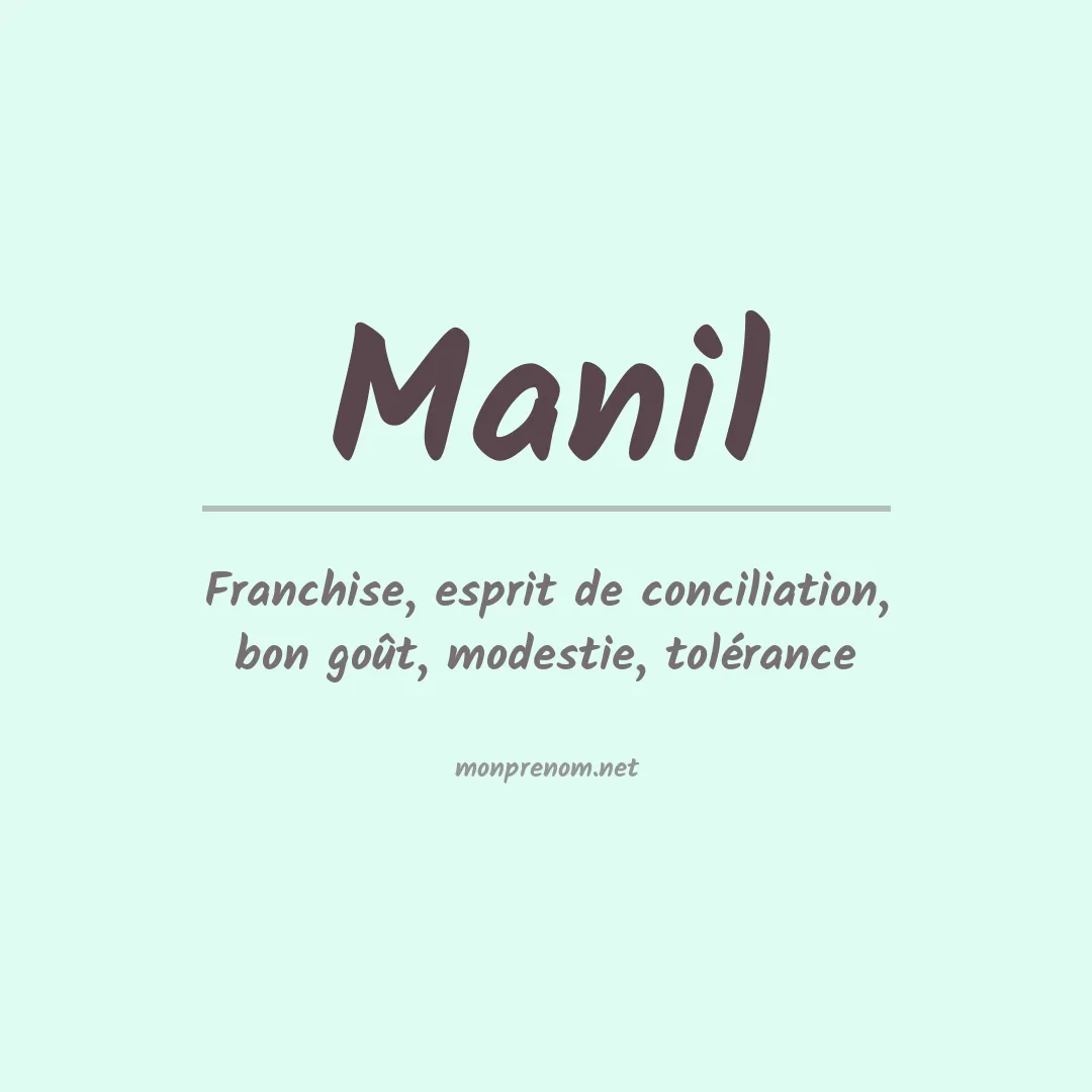 Signification du prénom Manil