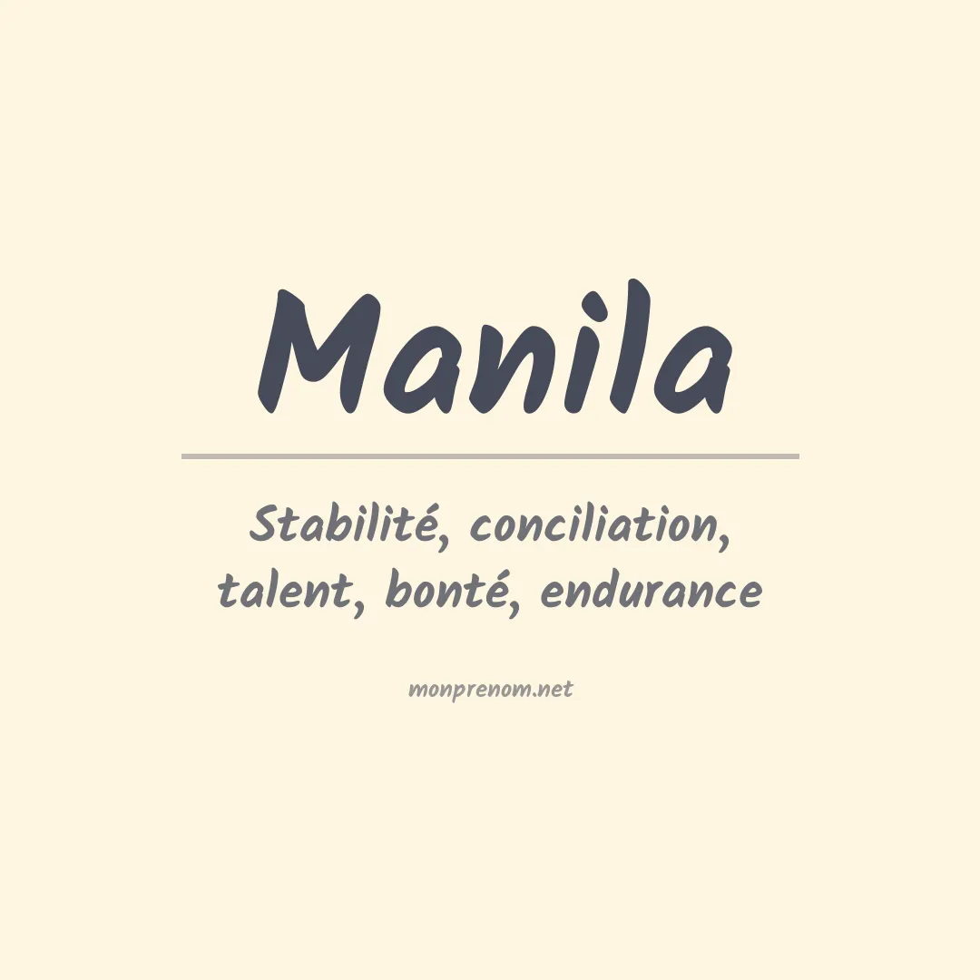 Prénom Manila