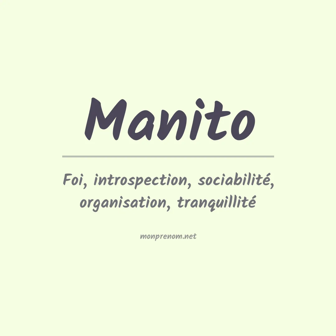 Signification du prénom Manito
