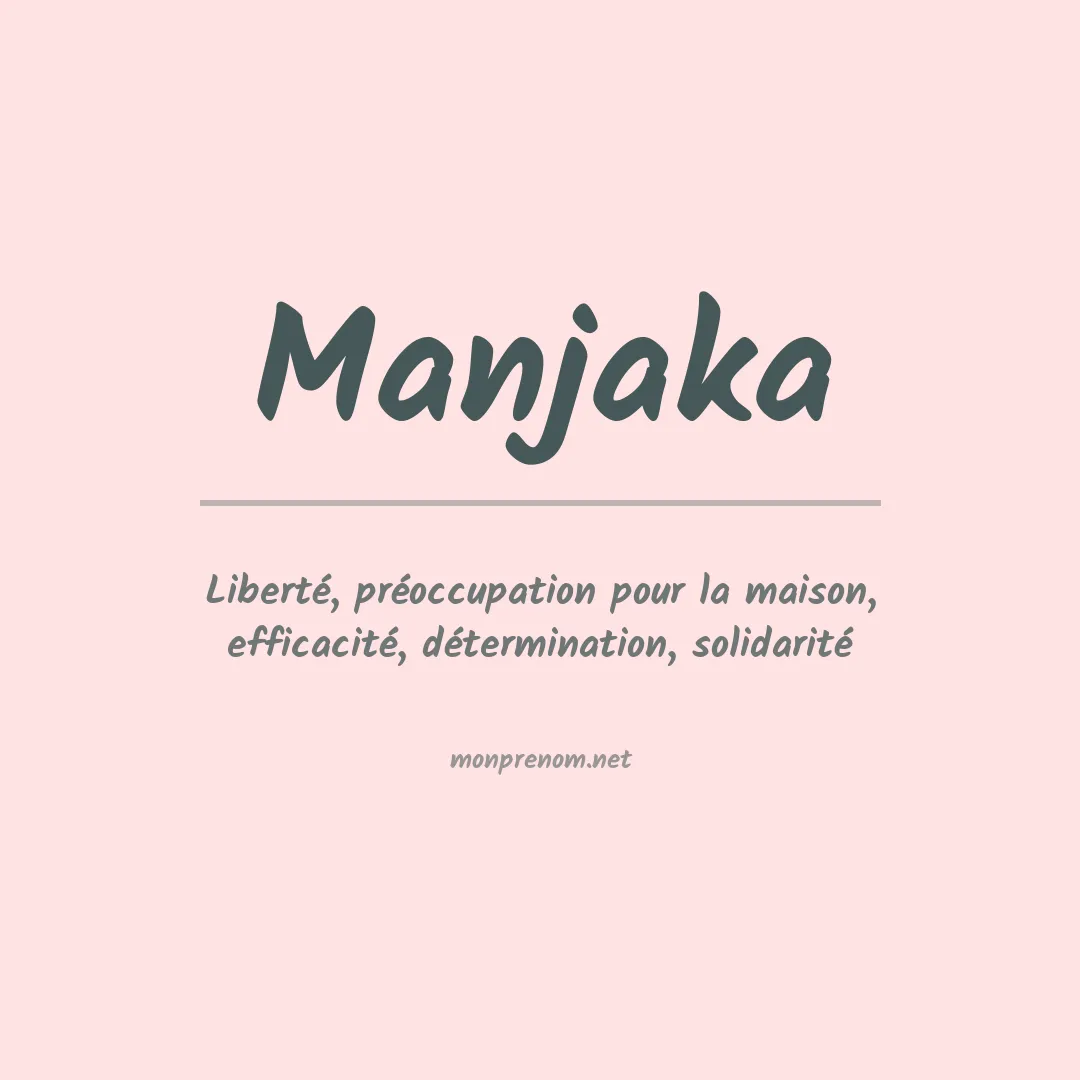 Prénom Manjaka