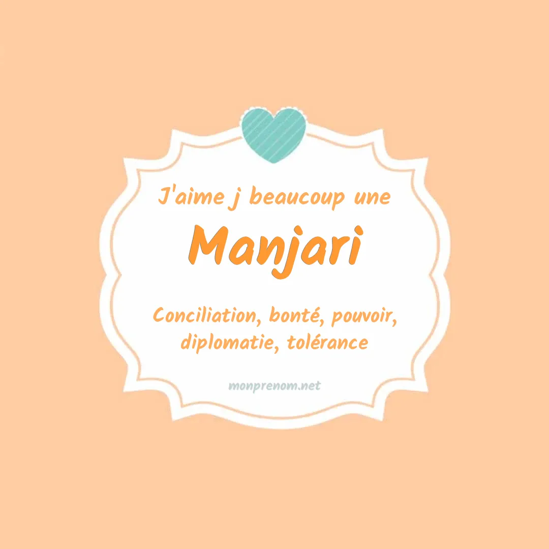 J'aime beaucoup Manjari
