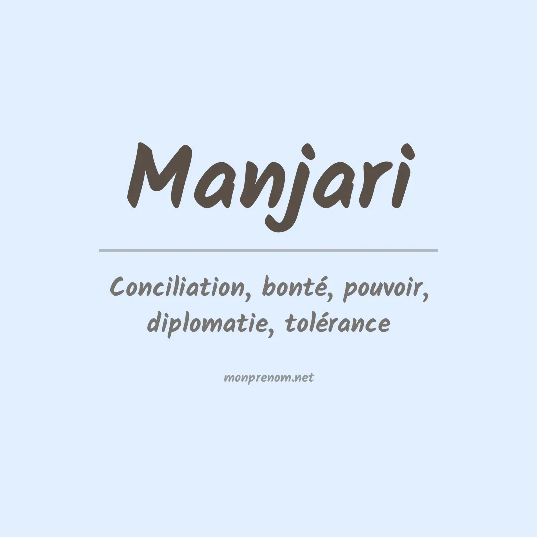 Signification du prénom Manjari