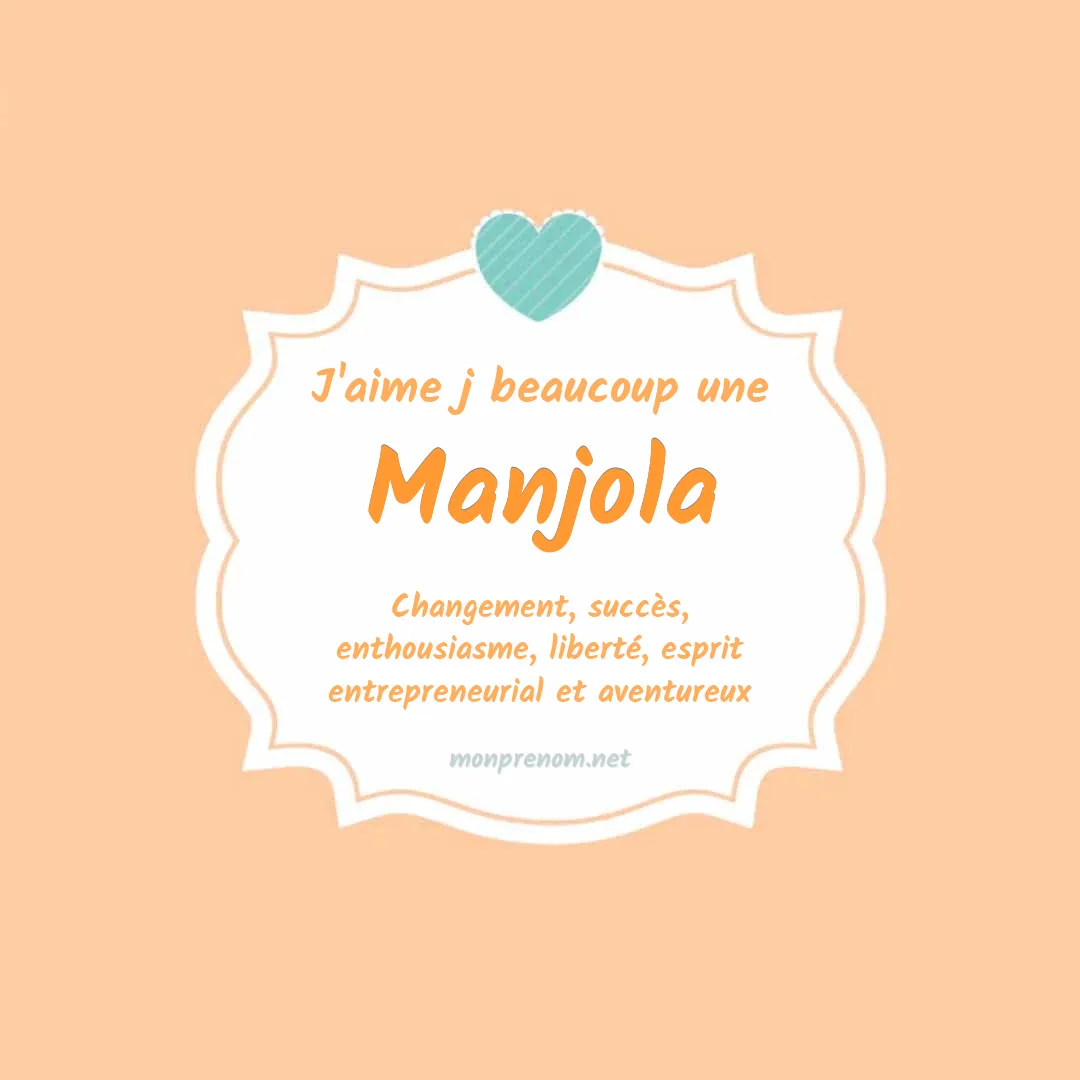 J'aime beaucoup Manjola