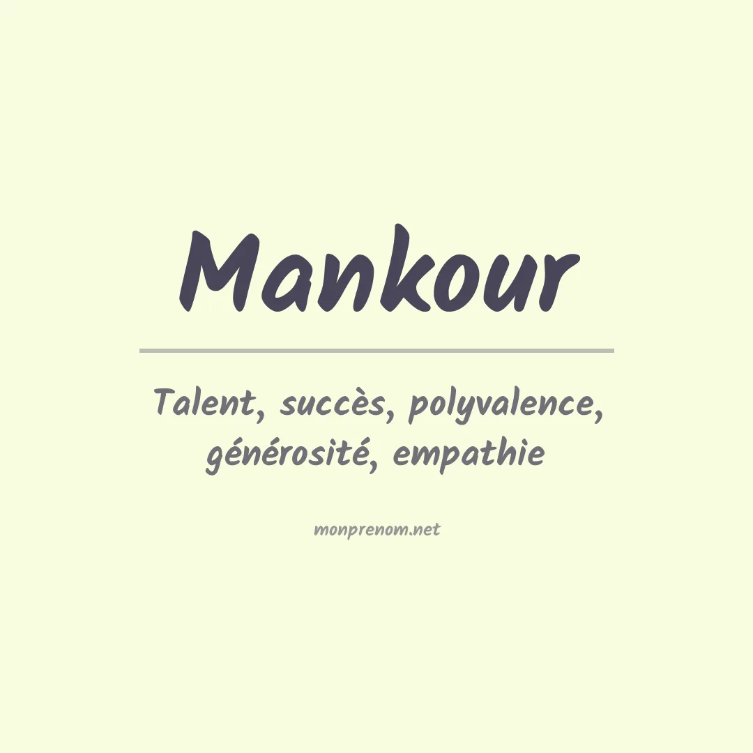 Prénom Mankour