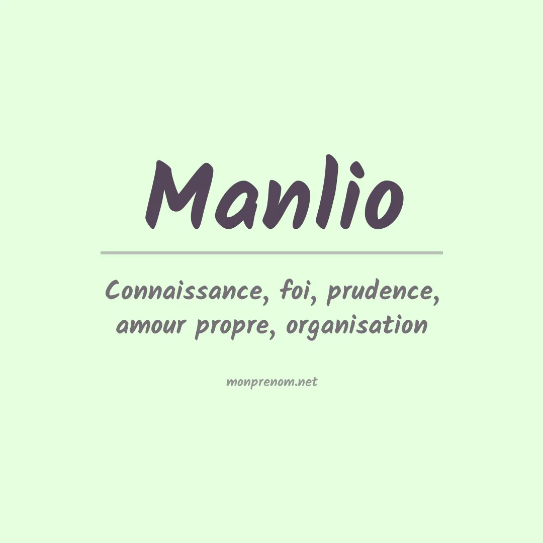 Signification du prénom Manlio
