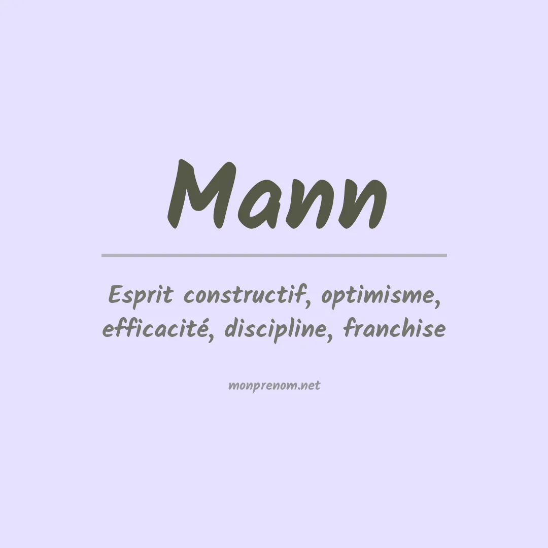 Prénom Mann