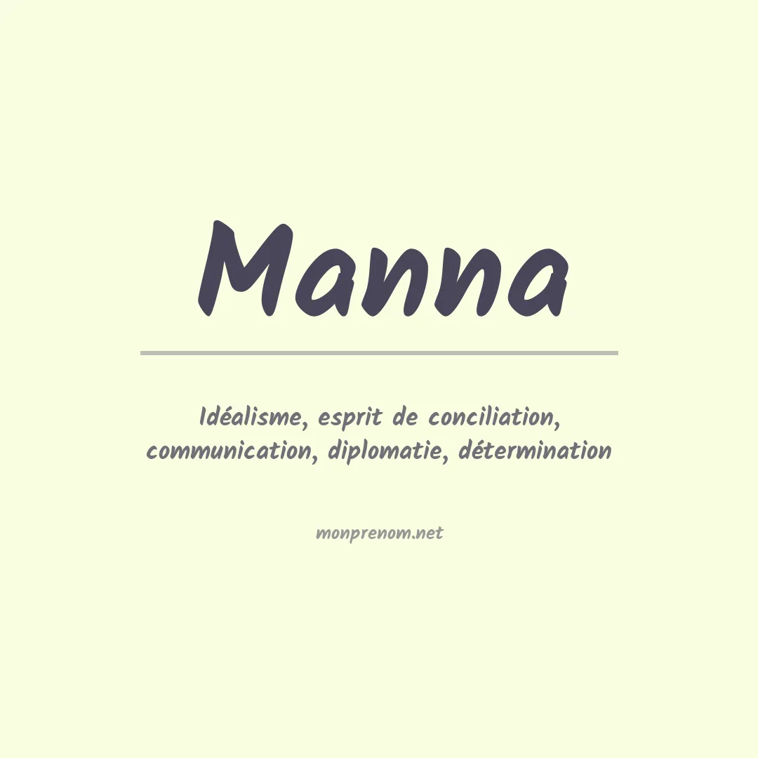 Prénom Manna