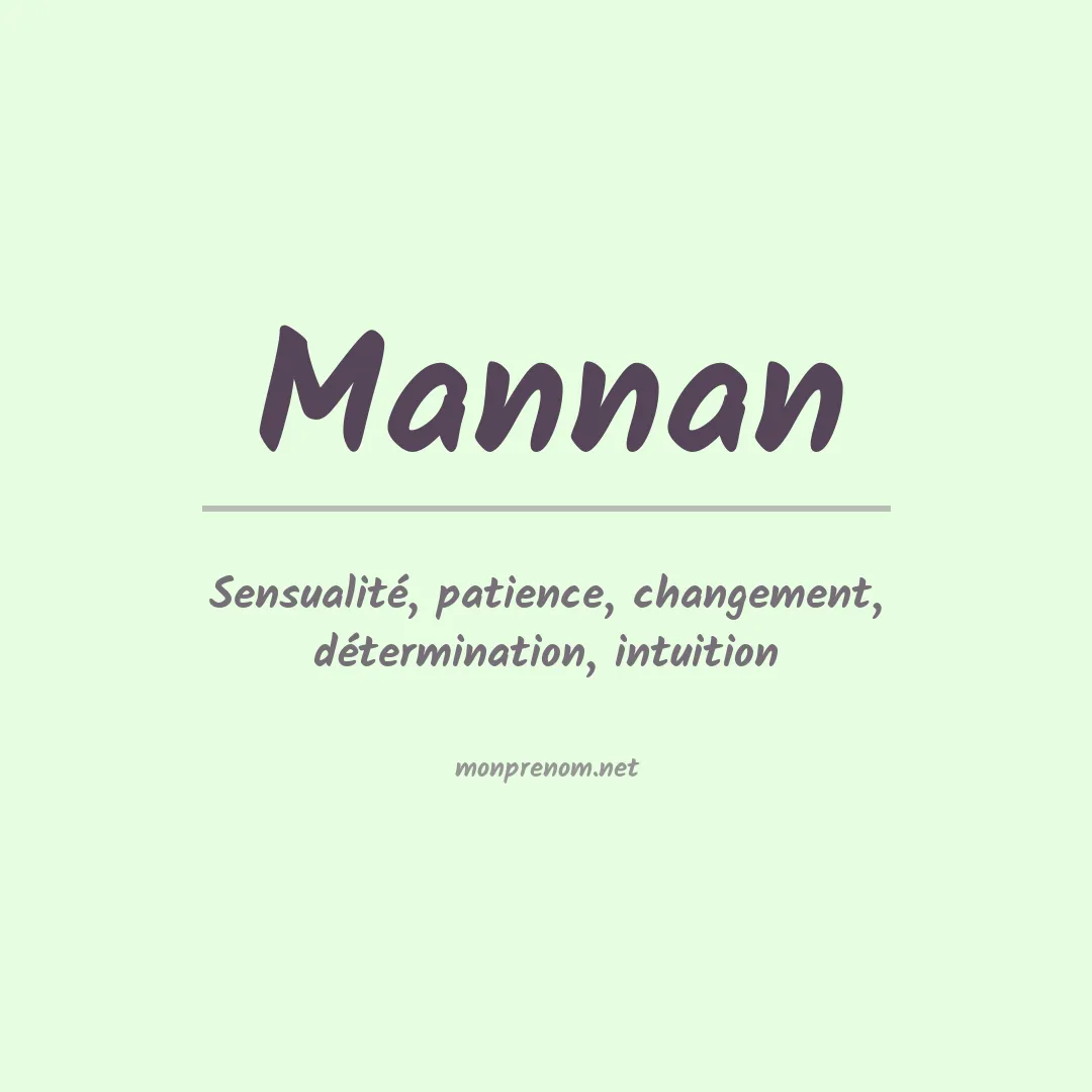 Prénom Mannan