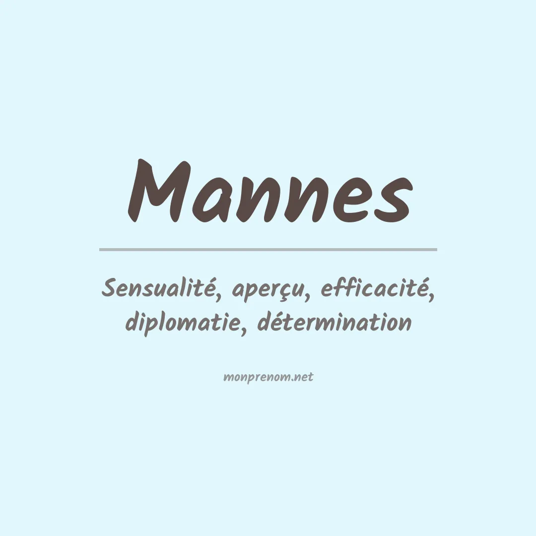 Prénom Mannes