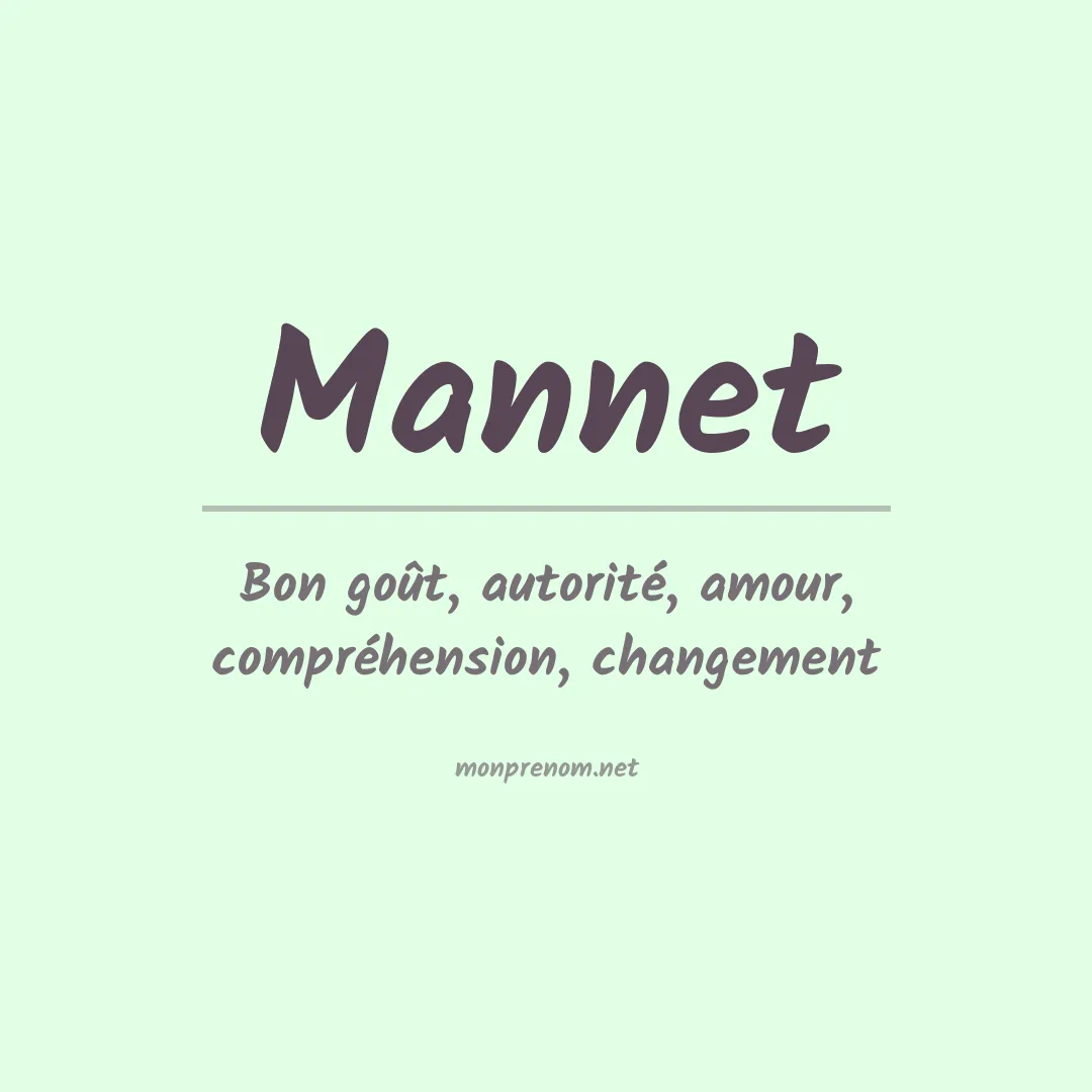 Signification du prénom Mannet