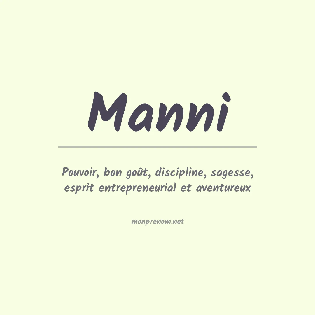 Prénom Manni
