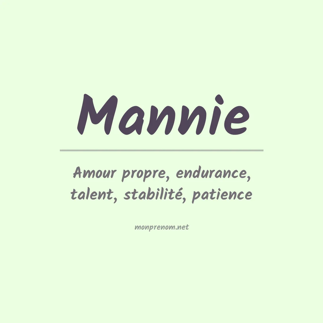 Prénom Mannie