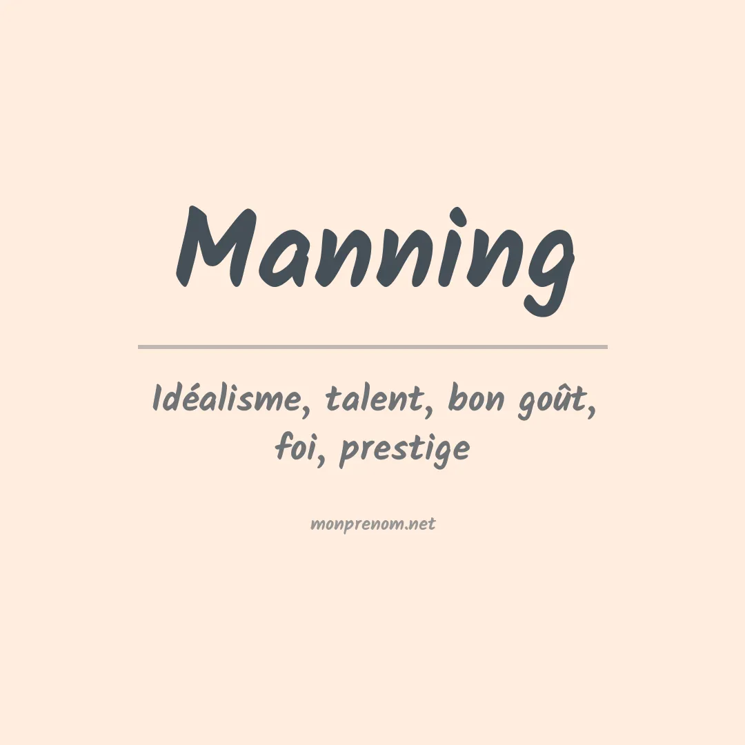 Prénom Manning