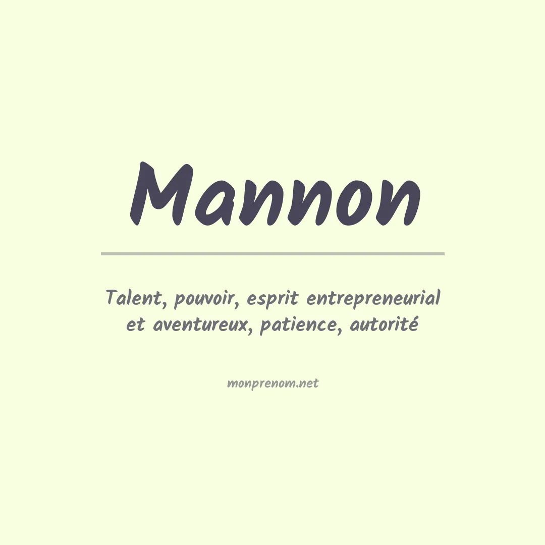 Prénom Mannon
