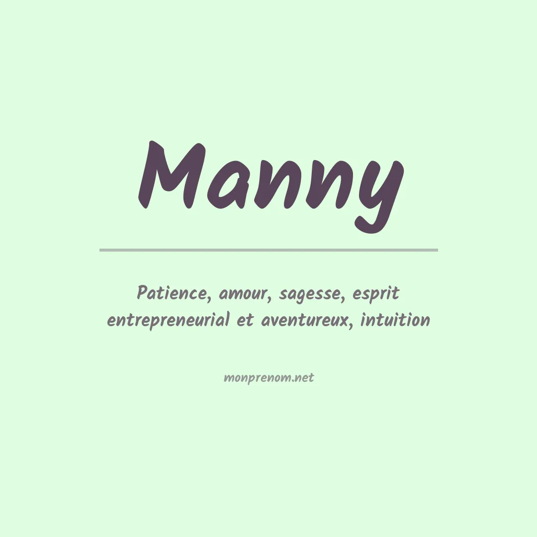 Prénom Manny
