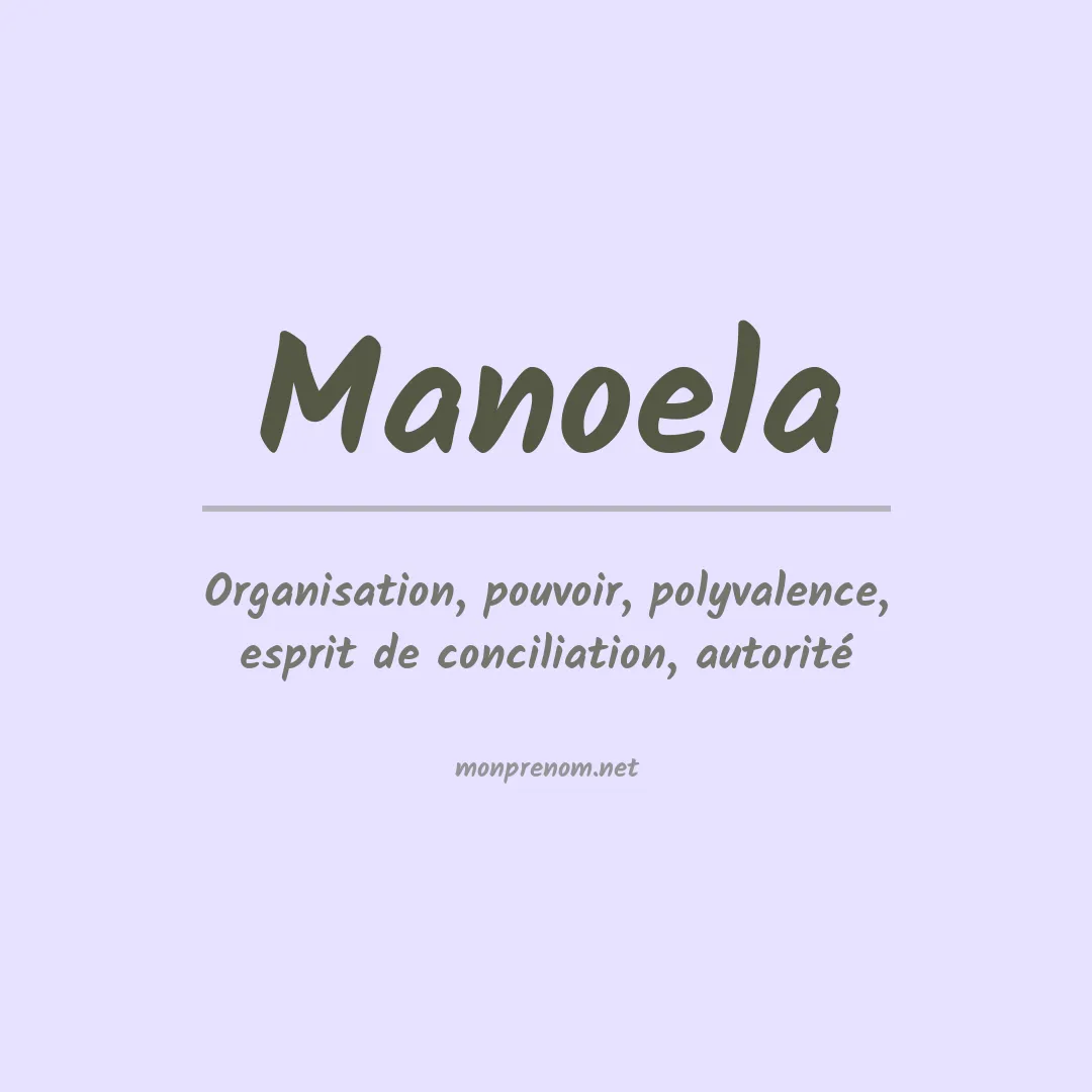 Signification du prénom Manoela